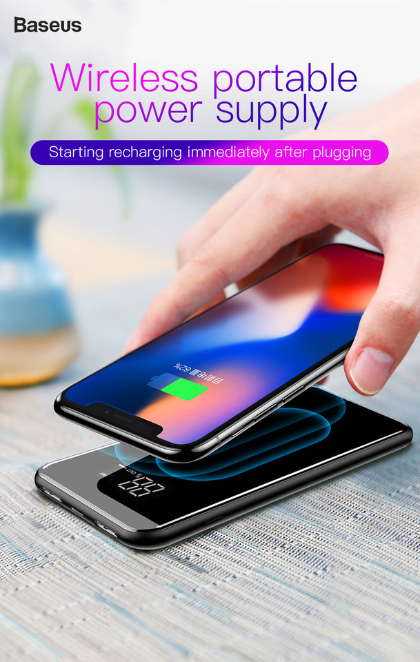 Alpha Charge QI Wireless Charger Power Bank 8000mAh